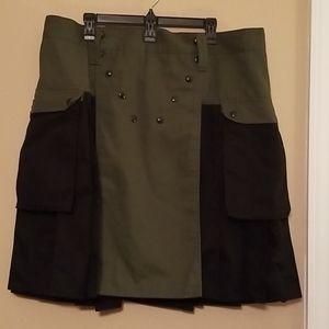 Utilikilts Spartan 2-tone. OD green/Black (long)